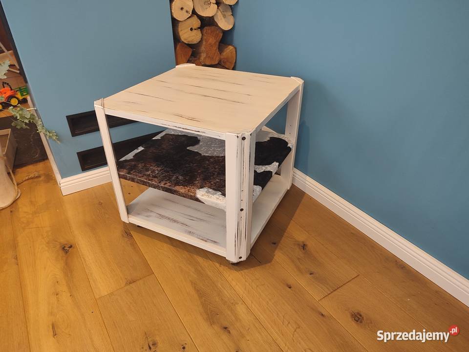 Piękny unikatowy stolik pomocnik biały z Antyki, Sztuka, Kolekcje Łódź