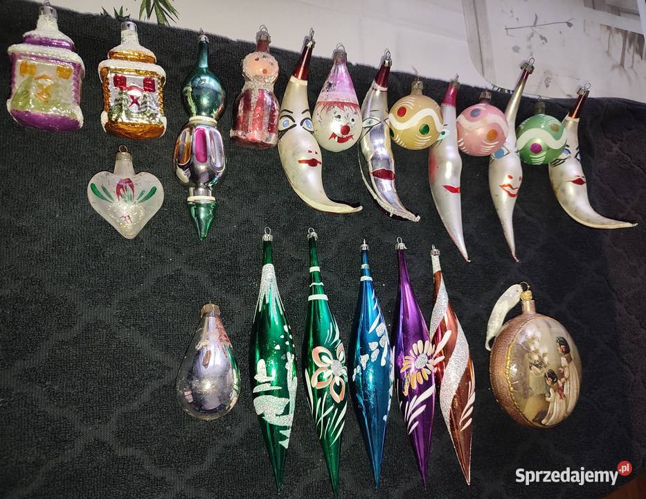 Ozdoby choinkowe PRL 21 sztuk Warszawa