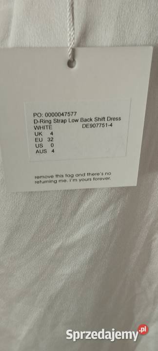 sukienka MISSGUIDED DRing Strap Low Back Shift Zamość sprzedam