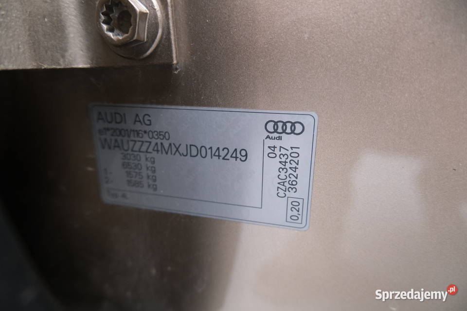 AUDI SQ7 2017 395600 ccm 435 nieuszkodzony SQ7 Ursynów