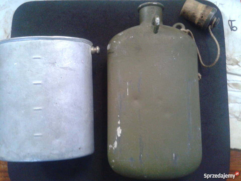 Manierka wojskowa z kubkiem 1939r Bielsko-Biała