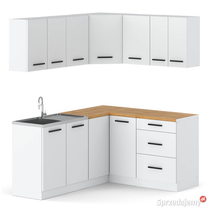 Meble Kuchenne Białe Narożne Nowoczesne Modułowe Kuchenne