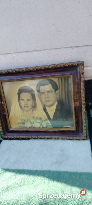 Monidła Portrety starych zdjęć ślubnych Antyki Łódź