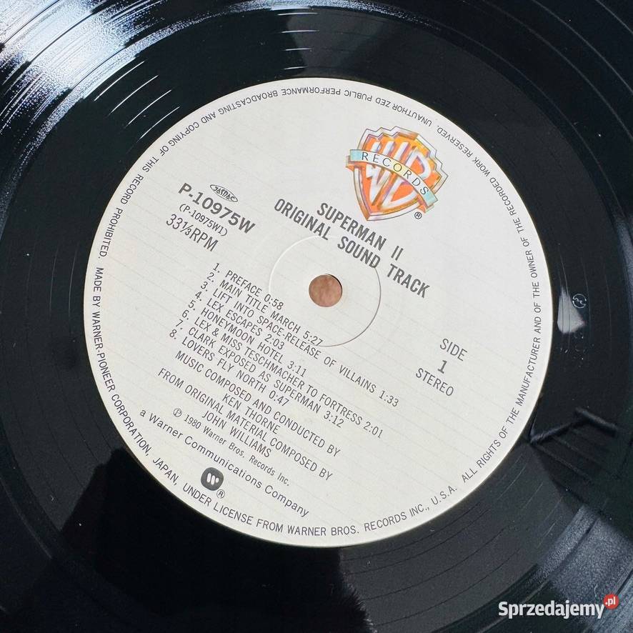 Ken Thorne Superman II 2 OST EXM Japan Obi LP Płyty i kasety pomorskie