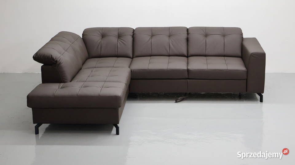 TLK SKÓRA NATURALNA NAROŻNIK funkcja spania SOFA wielkopolskie