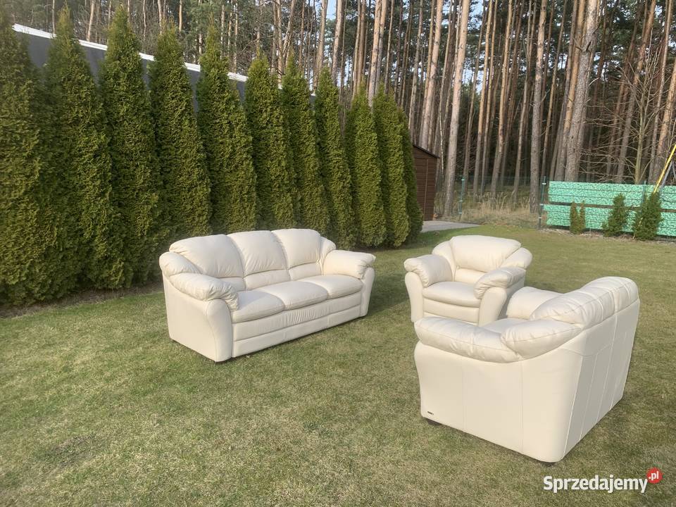ITALSOFA WŁOSKI KOMPLET WYPOCZYNKOWY SKÓRA Kalety