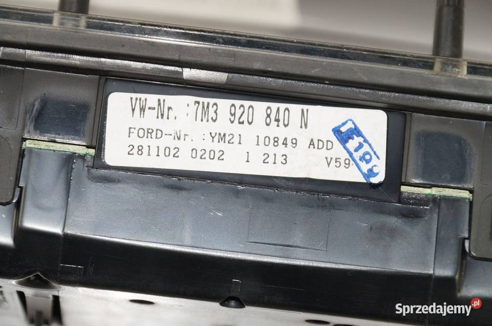 LICZNIK ZEGAR SHARAN MK II 19 TDI 7M3920840N kujawsko-pomorskie