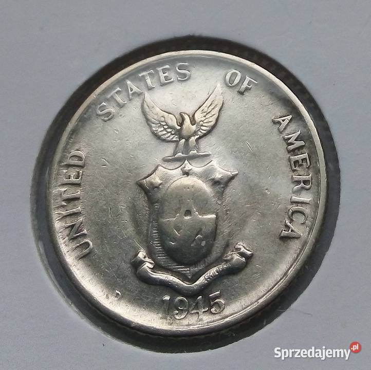 FILIPINY20 CENTAVOS 1945 r SREBRO 0765 ŁADNA Legionowo sprzedam