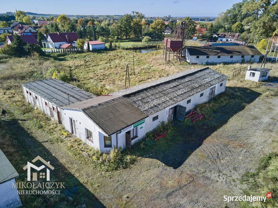 Działka z budynkami magazynowymi pod działalność Wojciechy