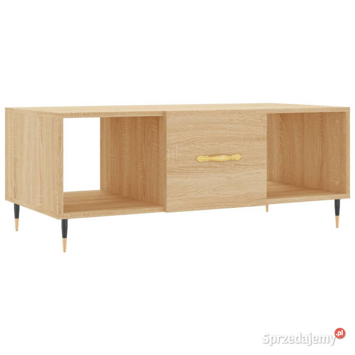 Stolik kawowy dąb sonoma 102x50x40 materiał mazowieckie