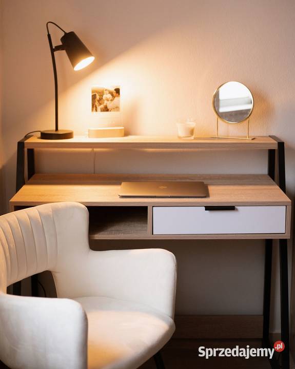 Biurko Jasnobrązowy 100 50 ze schowkiem Świdnica