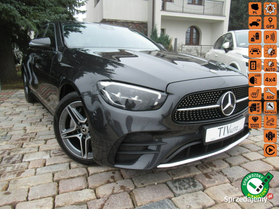 Mercedes E 220 BEZWYPADKOWY Pakiet AMG 4Matic ABS Warszawa