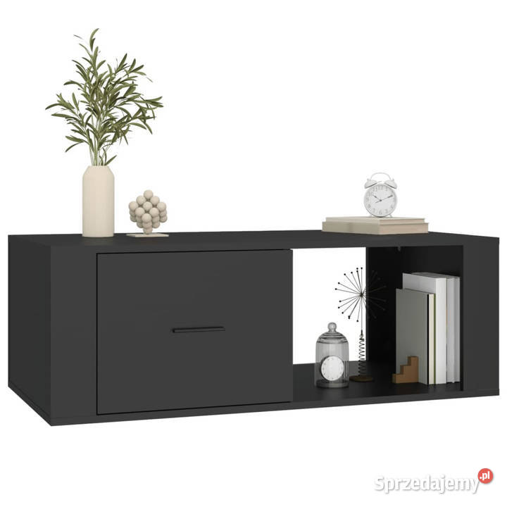 Stolik kawowy czarny 100x505x35 materiał Warszawa