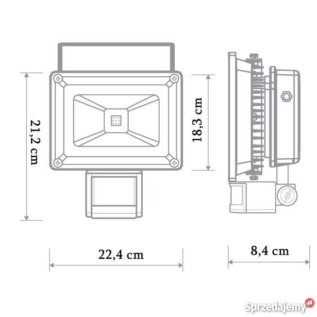 NAŚWIETLACZ LED 30W CZUJNIK RUCHU IP65 HALOGEN Oświetlenie Przasnysz