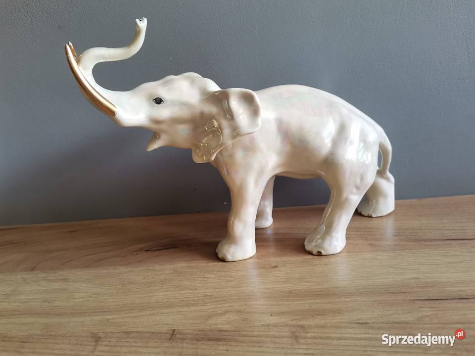 Stara figurka porcelanowa Słoń porcelana Katowice