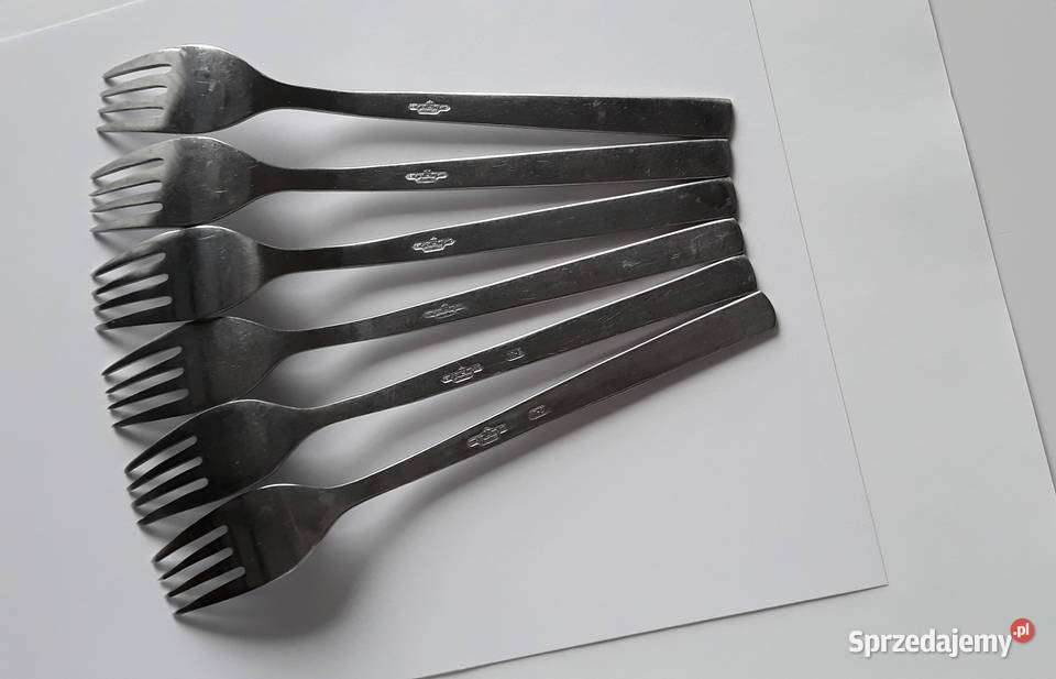 Widelce obiadowe 1 KONWALIE Gerlach sztućce PRL Dąbrowa Górnicza