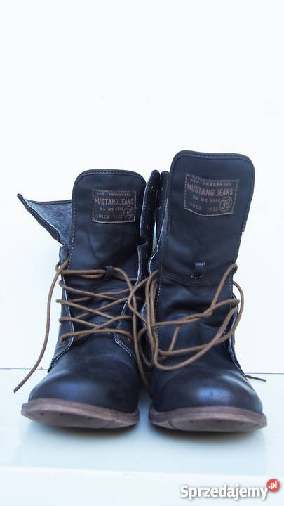 Buty męskie mustang 44 kozaki skóra półbuty