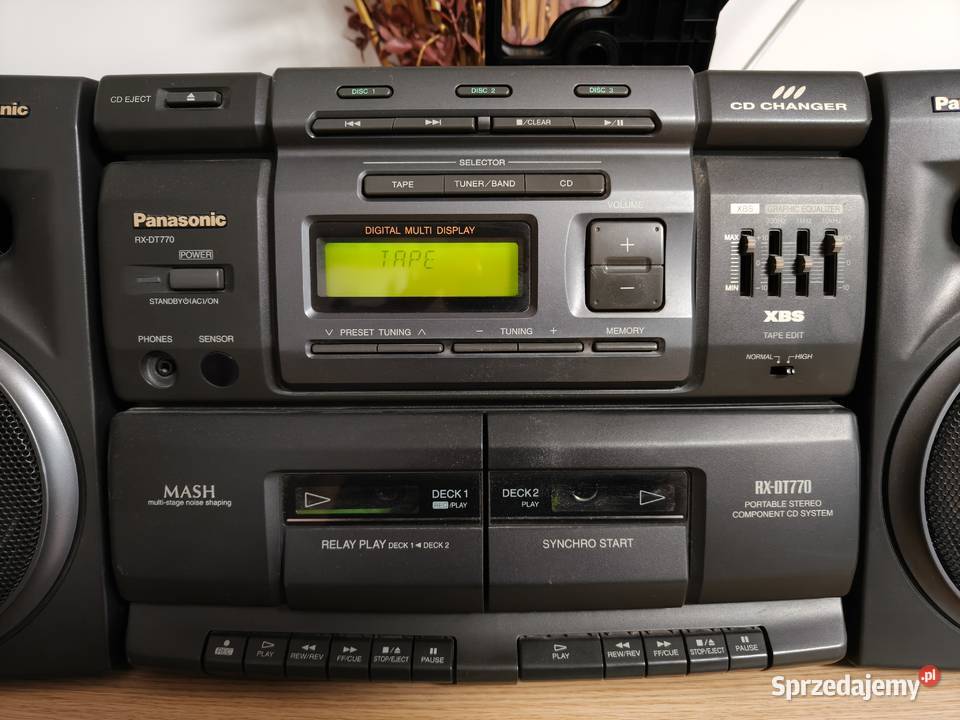 Panasonic RXDT770 100 sprawny CD 2x kaseta FM Gdańsk
