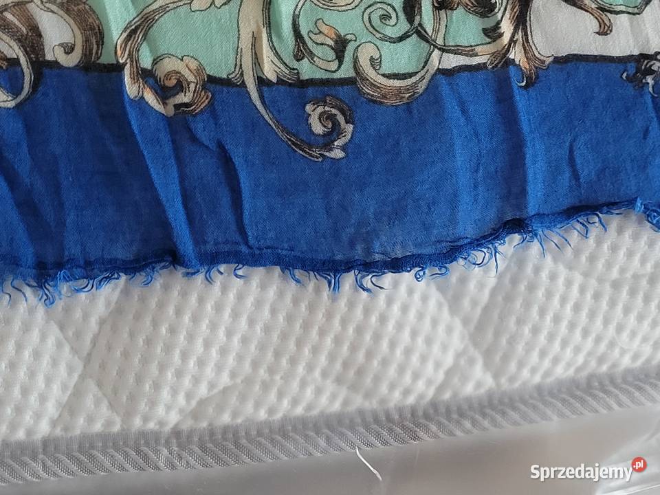 Turkusowo zielono kremowa chusta apaszka Pozostałe wielkopolskie Poznań