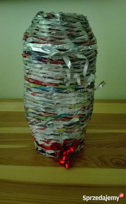 Papierowa wiklina wazony serca koszyczki ozdoby mazowieckie Płock