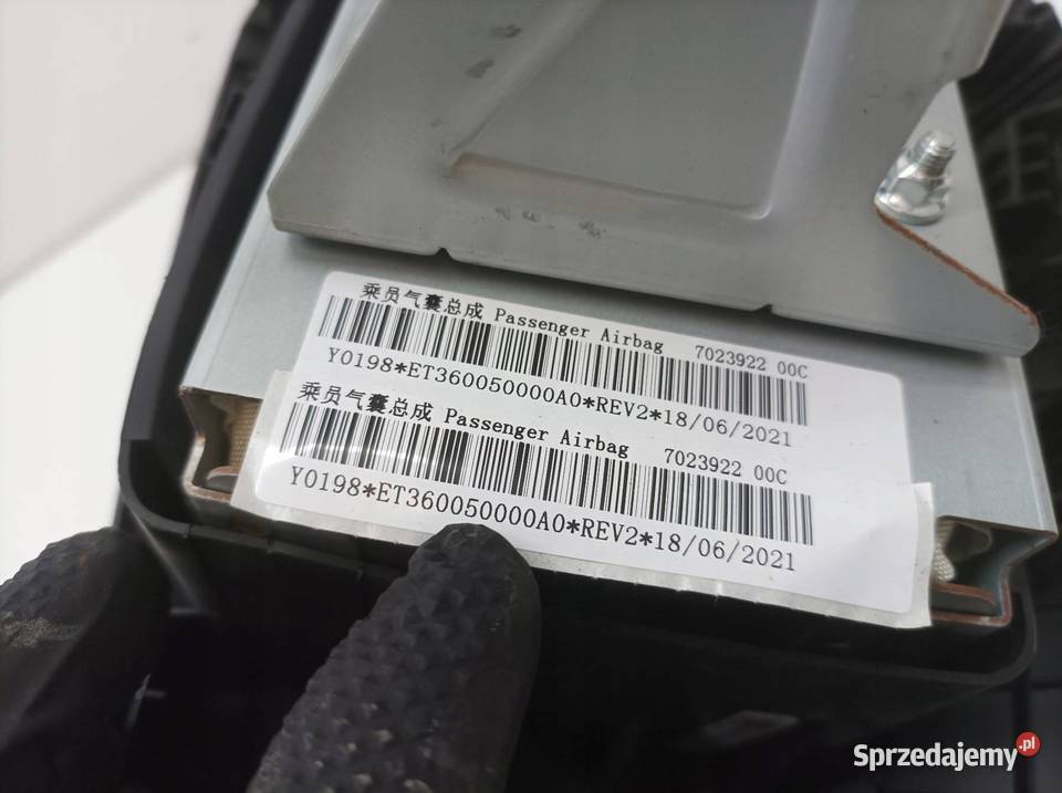 PODUSZKA POWIETRZNA AIRBAG PRAWA PASAŻERA DESKI