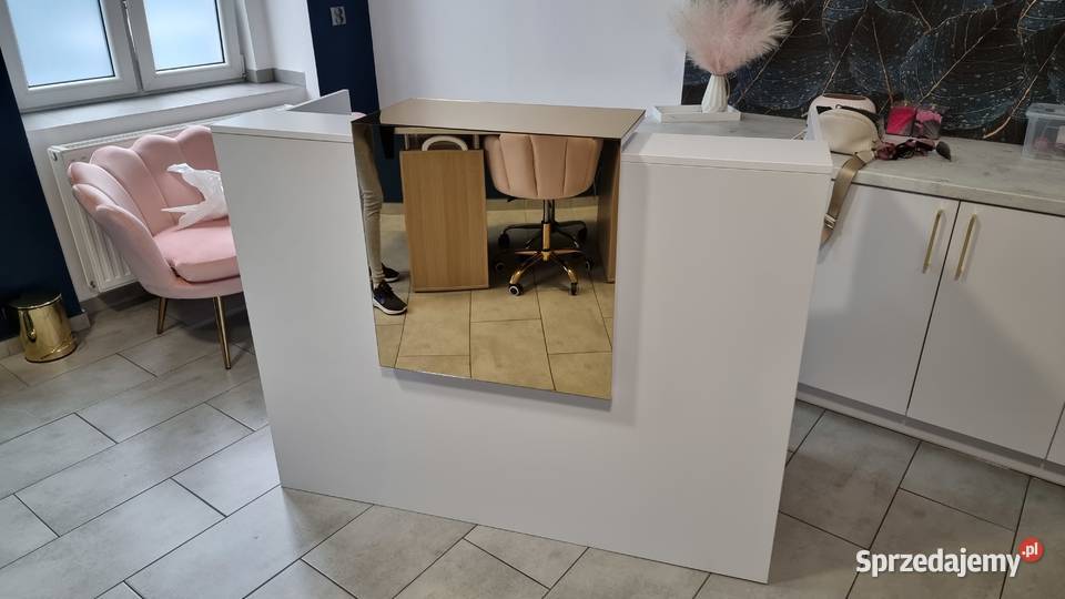 Lada recepcyjna Recepcja Beauty Gold Złota Wrocław