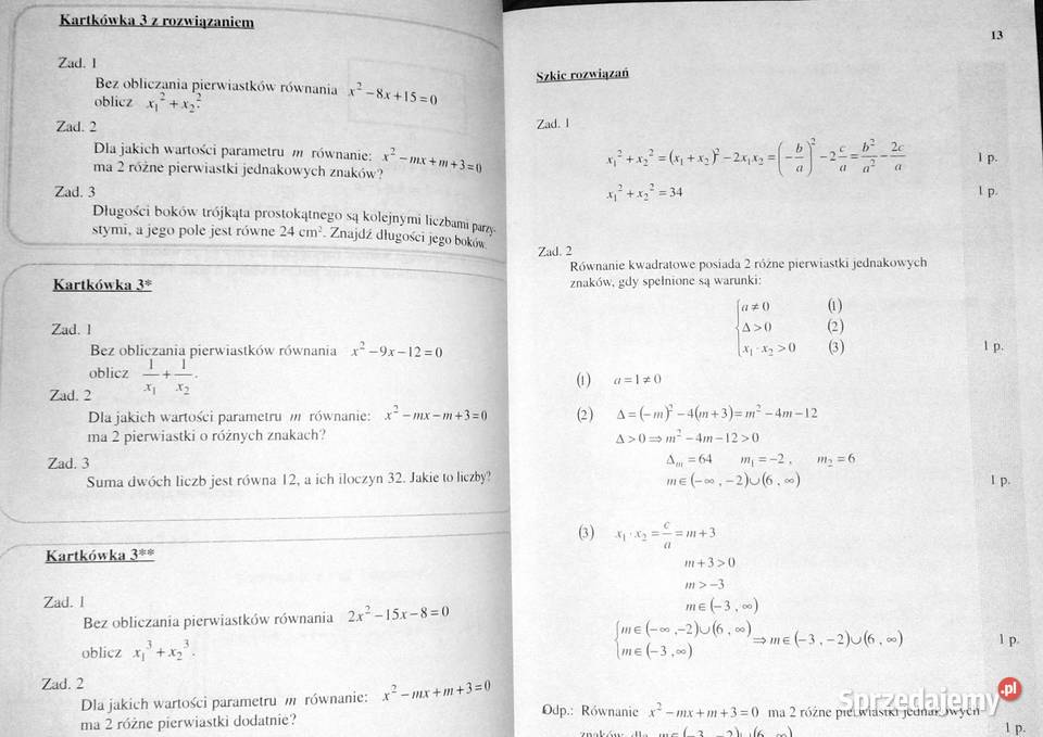 Ku nowej maturze z matematyki Zbiór prac Chełm sprzedam
