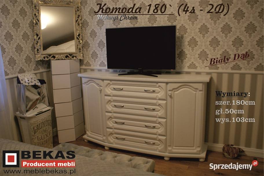 Biała Trzydrzwiowa Duża Szafa 133 3D3s Biały Dąb Grójec