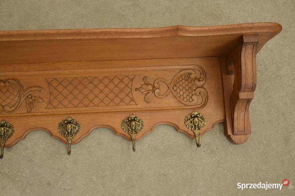 wieszak dębowy ścienny 131 Poddębice