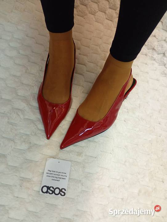 41 ASOS Design Czerwone czółenka z odkrytą piętą Kraków