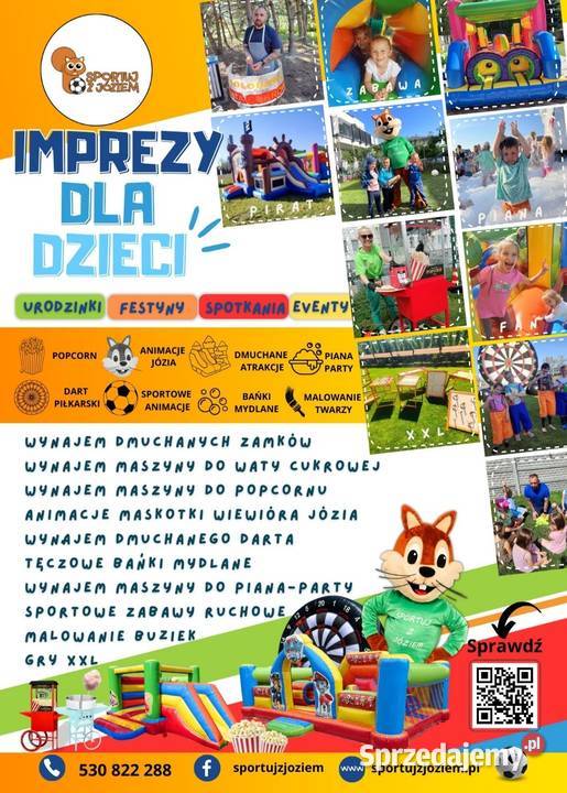 Organizacja imprez dzieci Dmuchańce Animacje wielkopolskie Poznań