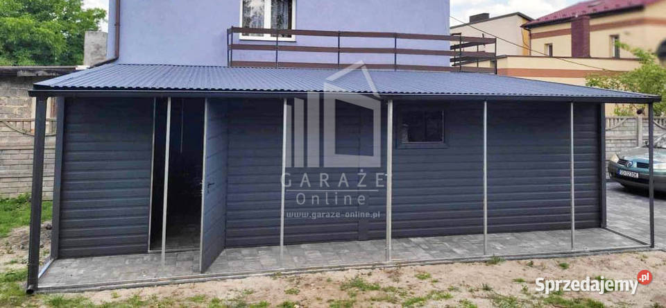 GARAZ BLASZANY 35 x 7 spad w bok Brama uchylna Legnica
