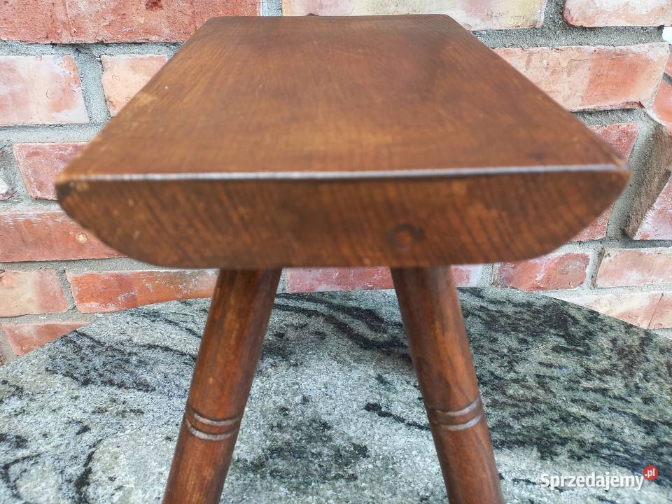 Kwietnik dębowy drewniany Stojak na kwiatek zachodniopomorskie Gawroniec