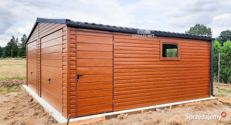 GARAŻ BLASZANY 7m x 6m DWUSPAD 2x BRAMA DRZWI Dąbrowa Górnicza sprzedam