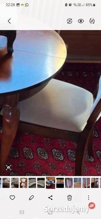 Piękny stół z 4 krzesłami Stoły Bielawa
