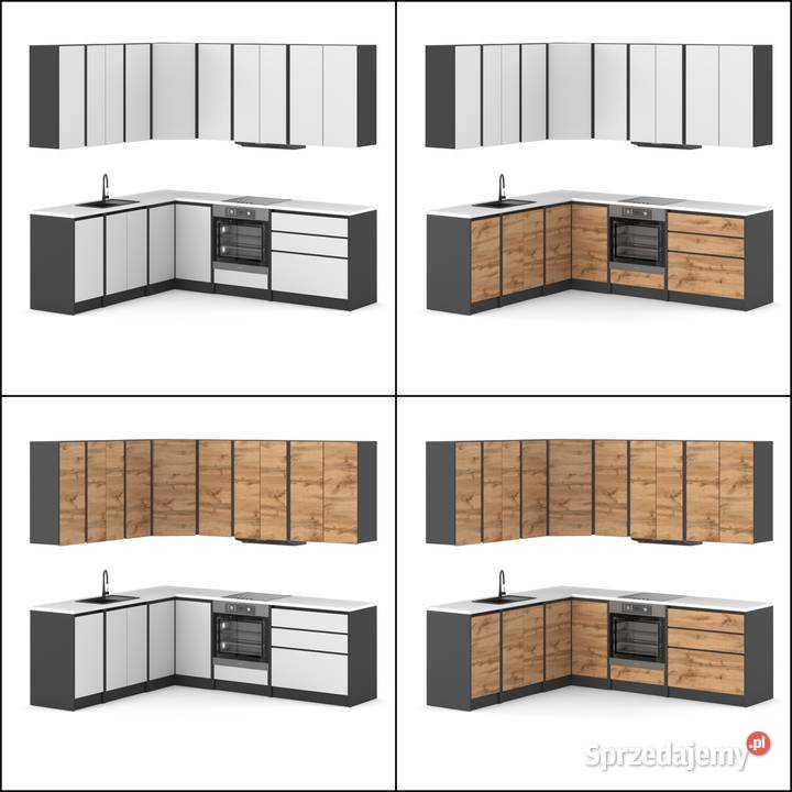 Meble Kuchenne Narożne Nowoczesne Bella Zestaw Elbląg