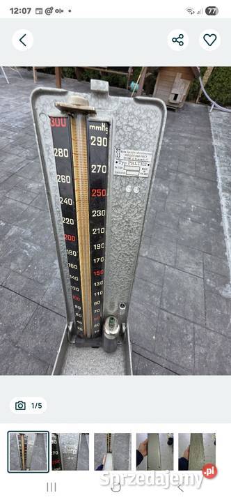 Stary ciśnieniomierz rtęciowy PRLTH2 Bytom