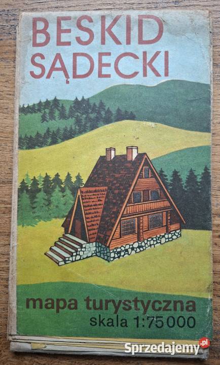 Beskid Sądecki 1 75 000 mapa turystyczna Mapy i przewodniki Kraków