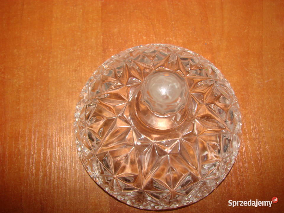 szklana pokrywka cukiernicy PRL Pruszcz Gdański sprzedam