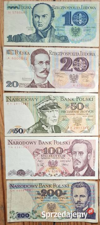 Zestaw Banknotów PRL III śląskie Gliwice sprzedam