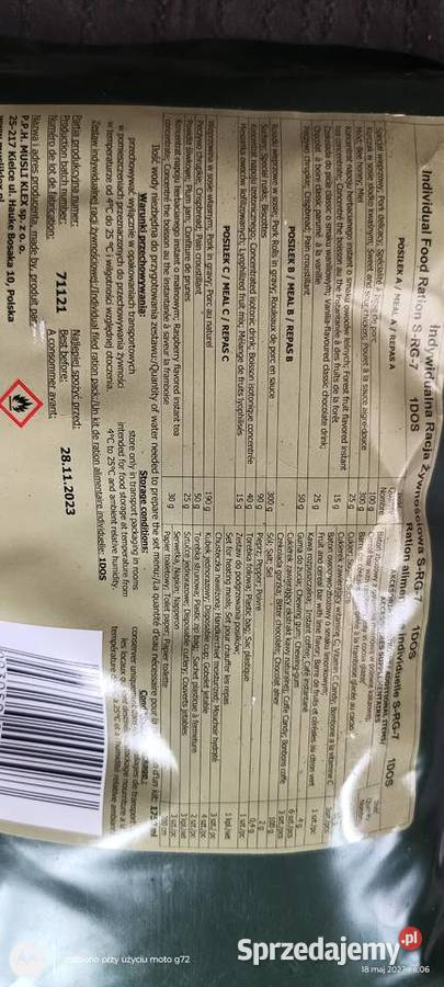 Polskie racje żywnościowe sprzedam