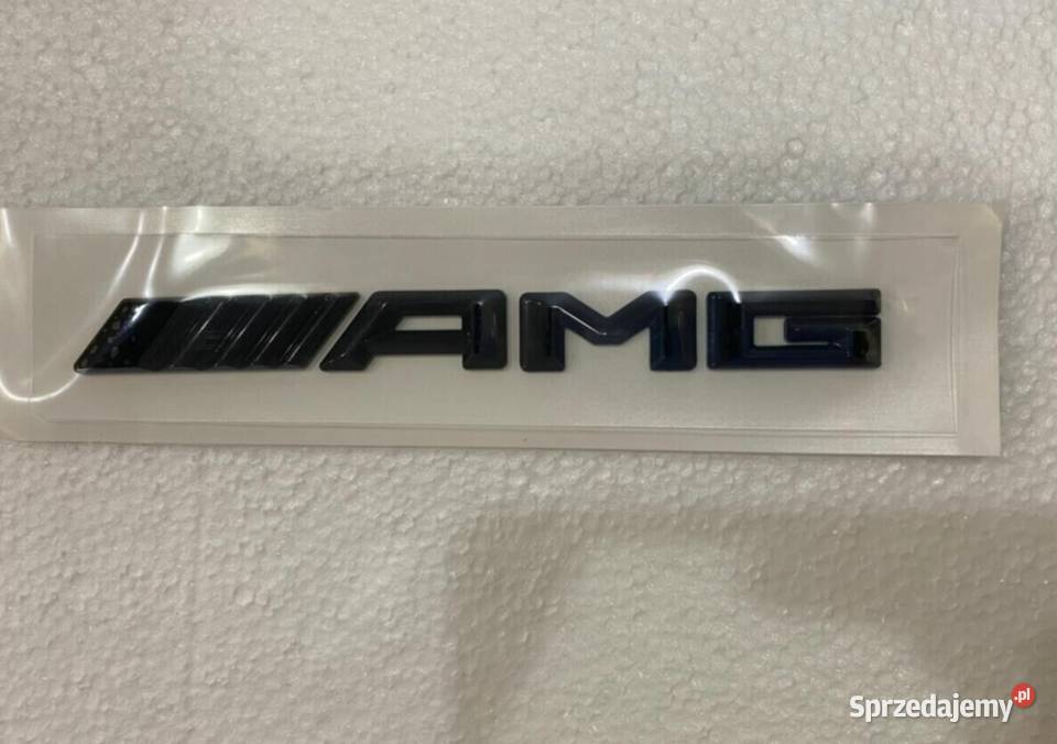 Nowy emblemat znaczek AMG czarny srebrny Zamość