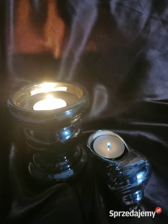 Srebrne świeczniki komplet