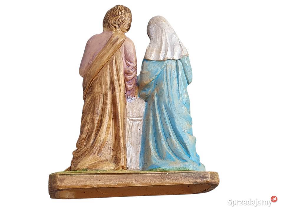 Stara figurka Świętej Rodziny Maryja Dzieciątko Cieszyn
