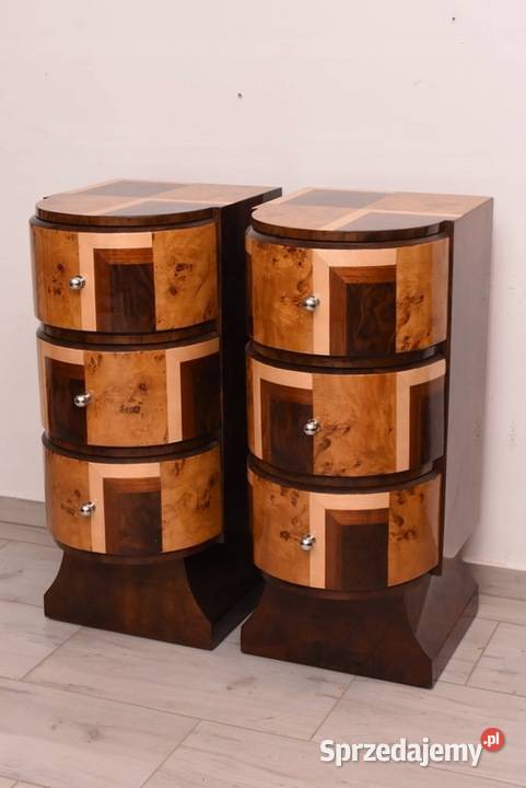 Stoliki Nocne Art Deco Szafki Szafy Gięte Drewno Kraków