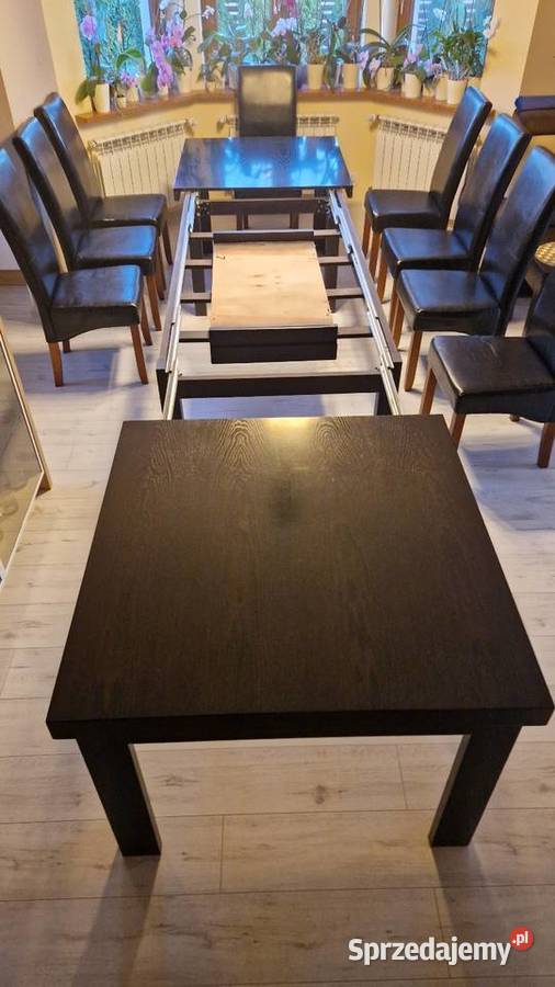 Fornirowany stół na 816 osób 100x200400 wenge 200cm Olszewnica Stara