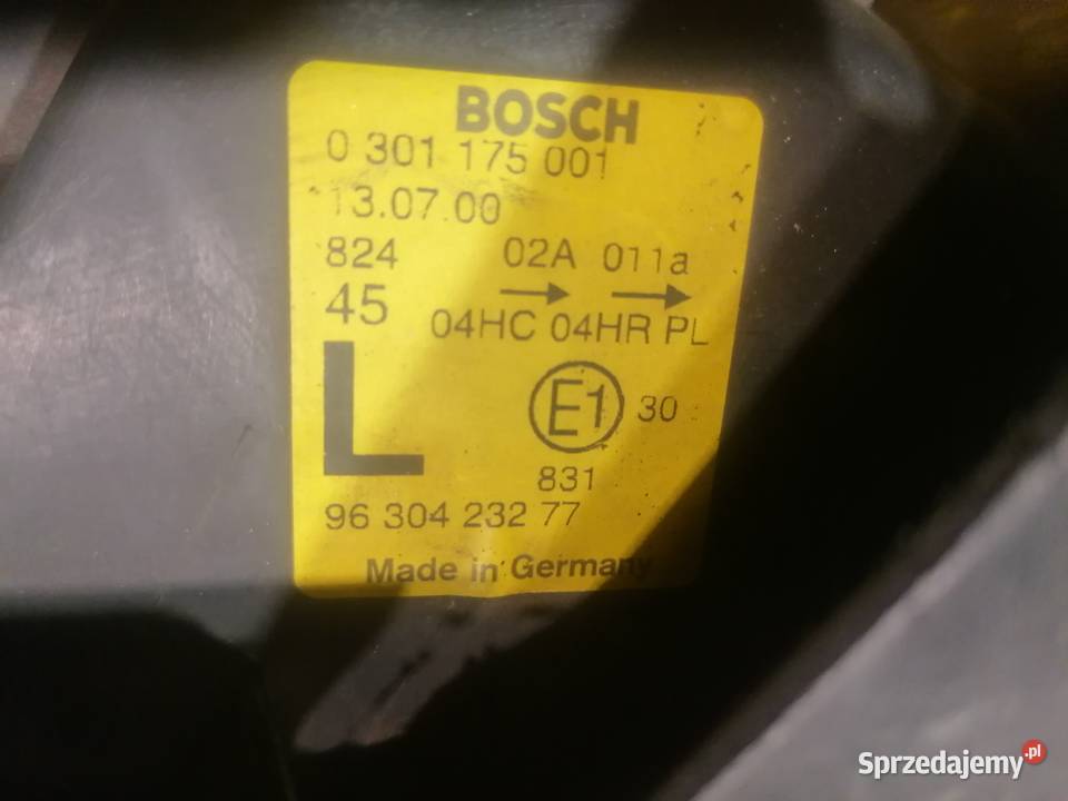 lampa przód lewa 9630423277 Peugeot 406 lift Piotrków Trybunalski