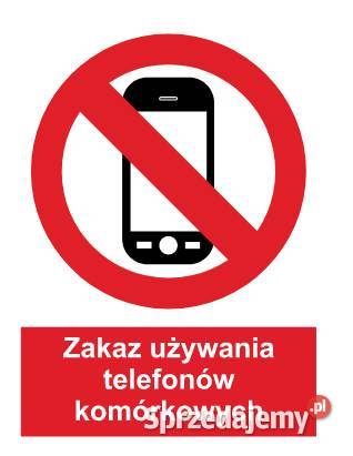 Naklejka BHP Zakaz używania telefonów