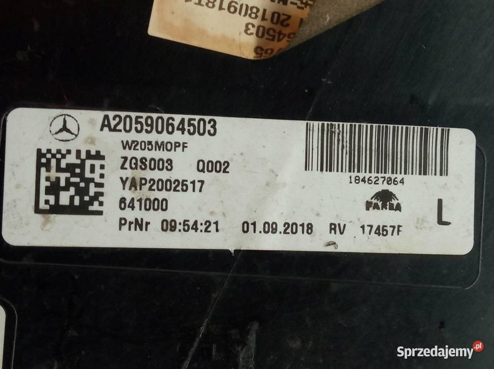 LAMPA TYŁ LEWA LED EUROPA MercedesBenz Cklasa IV świętokrzyskie sprzedam