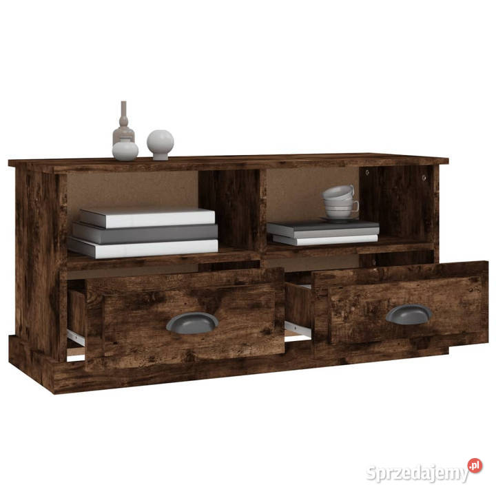 Szafka pod TV przydymiony dąb 93x355x45 WM816469 Warszawa